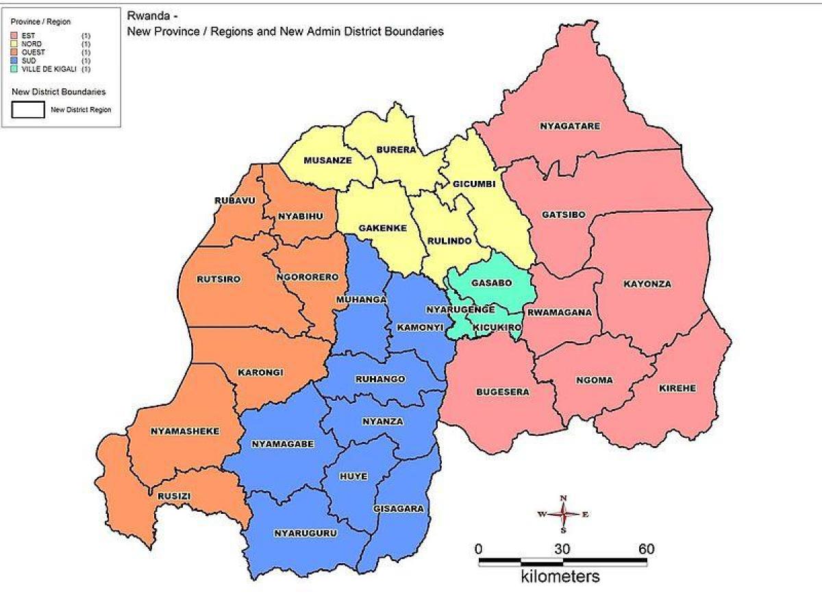 نقشه رواندا نقشه استان
