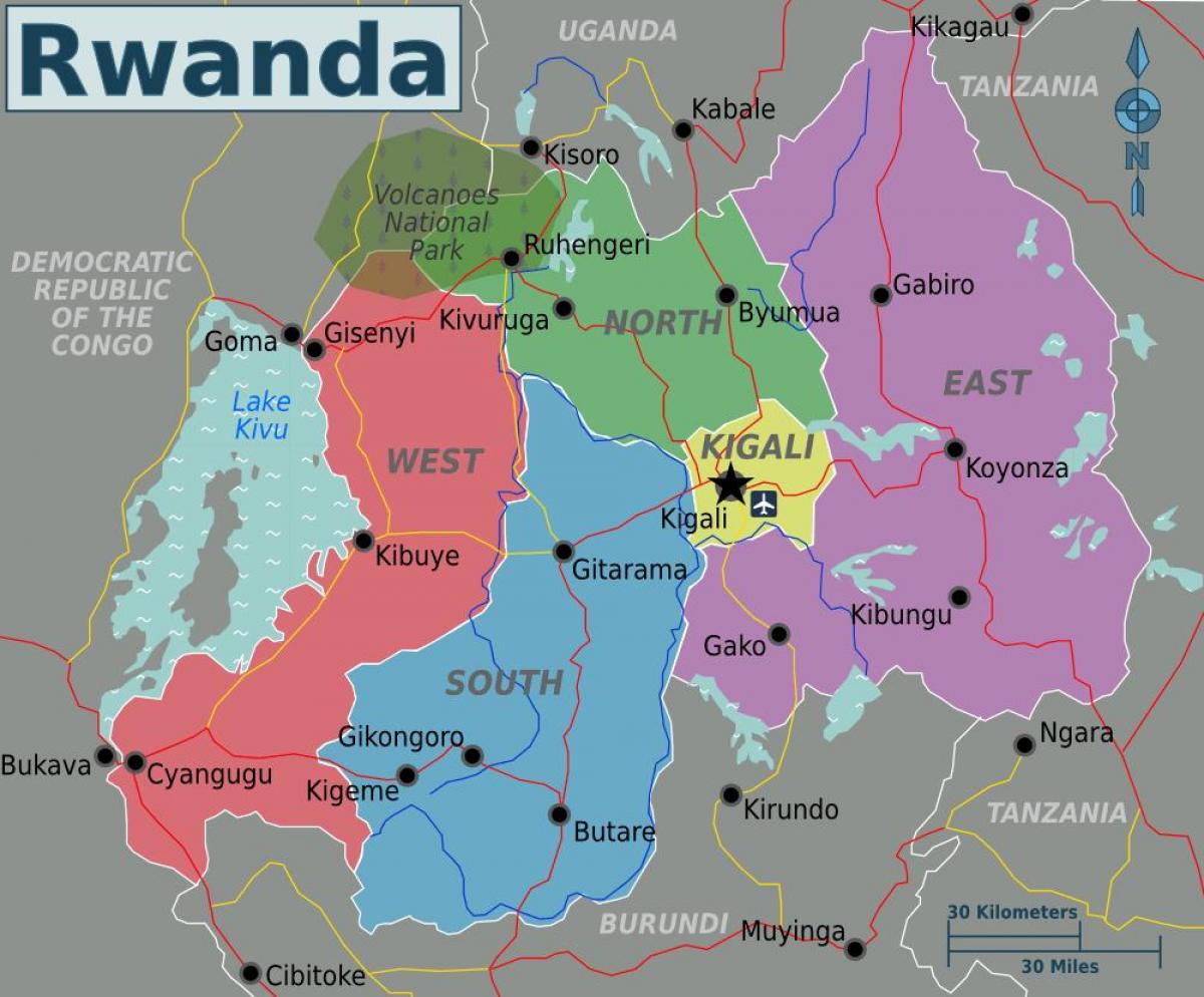 نقشه از کیگالی رواندا