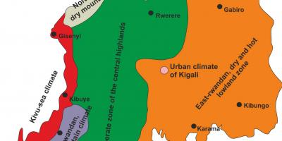 نقشه آب و هوا رواندا