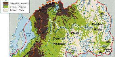 نقشه جغرافیایی رواندا