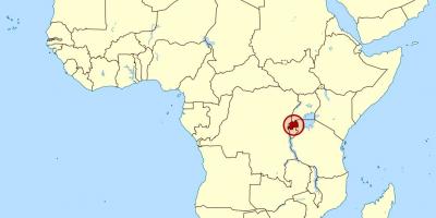 نقشه رواندا در آفریقا