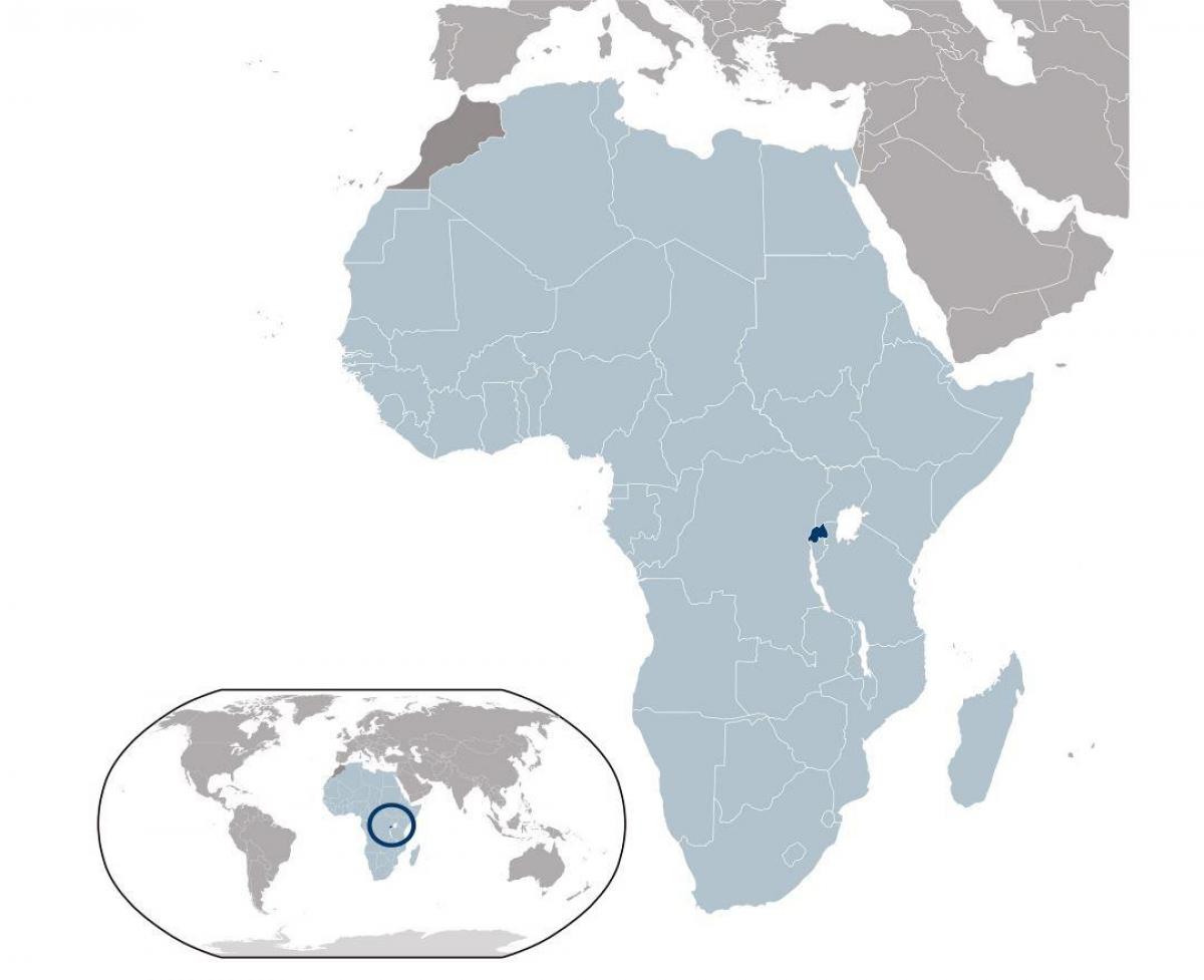 رواندا محل بر روی نقشه جهان