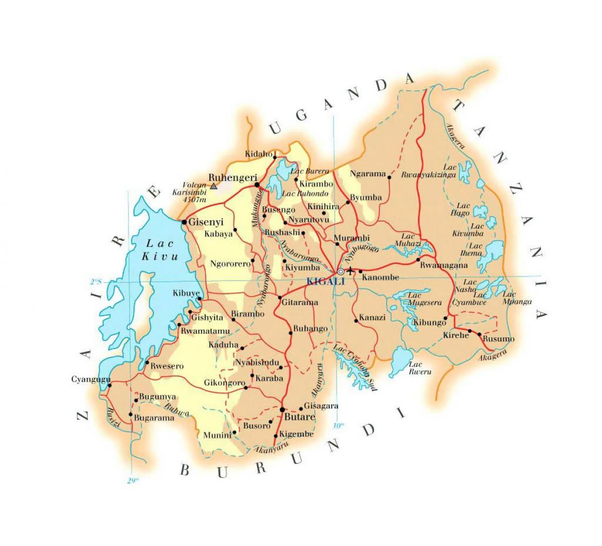 نقشه جاده رواندا