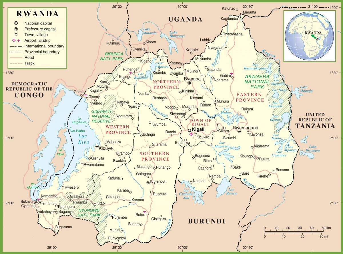 نقشه رواندا سیاسی