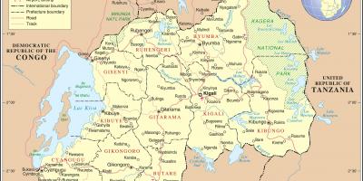 نقشه اداری نقشه رواندا